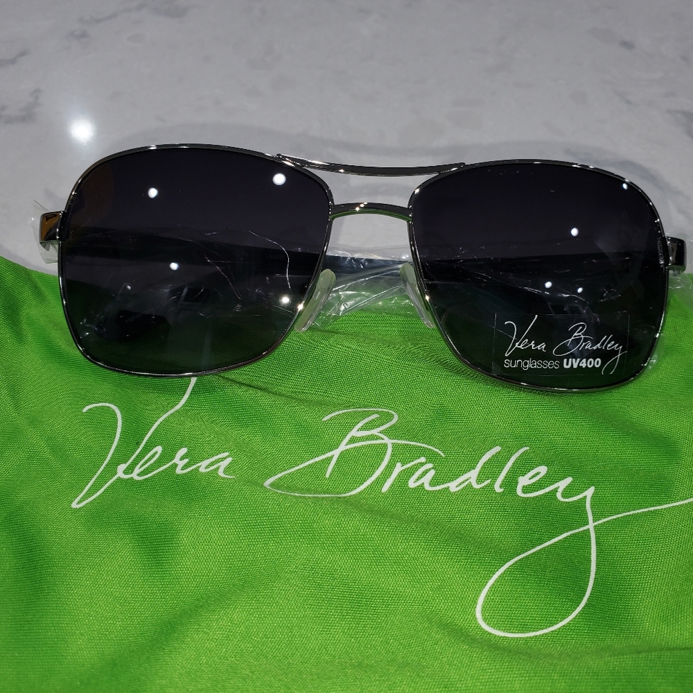 Vera Bradley Black and Silver Sunglasses